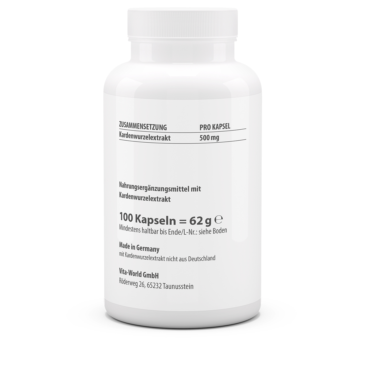 Kardenwurzel Extrakt 500 mg (100 Kps)