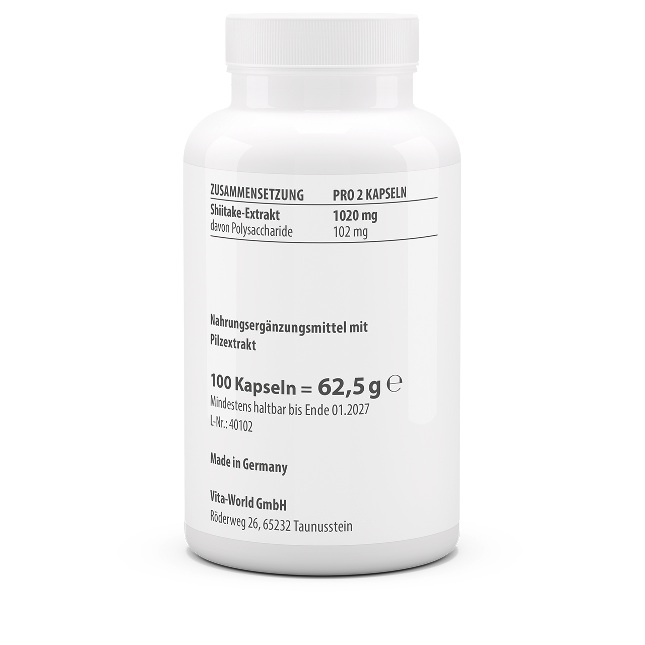 Shiitake Extrakt 500 mg 3er Pack (300 Kps)