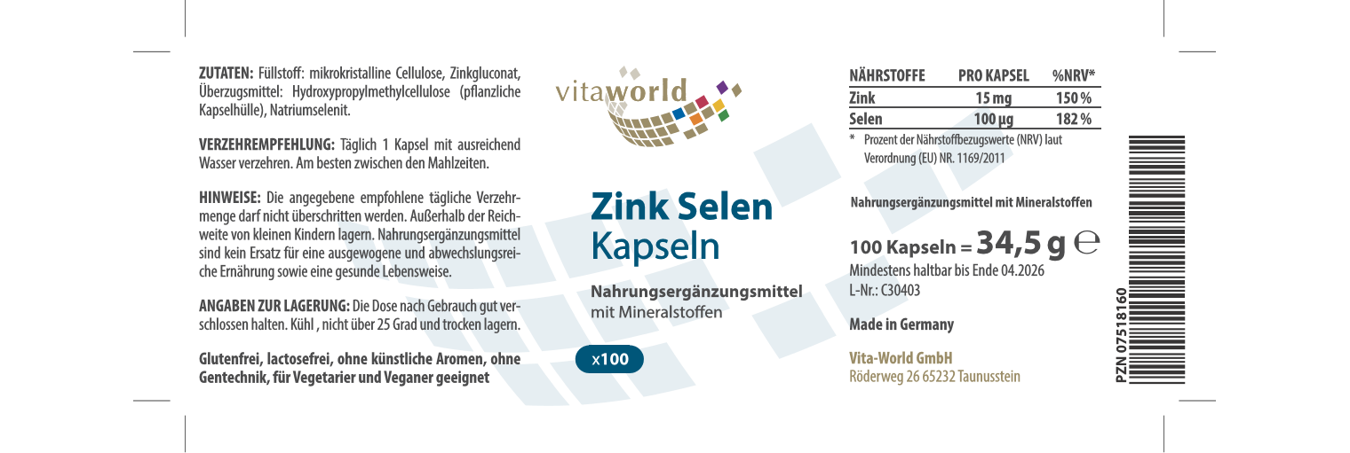 Zink Selen (100 Kps)