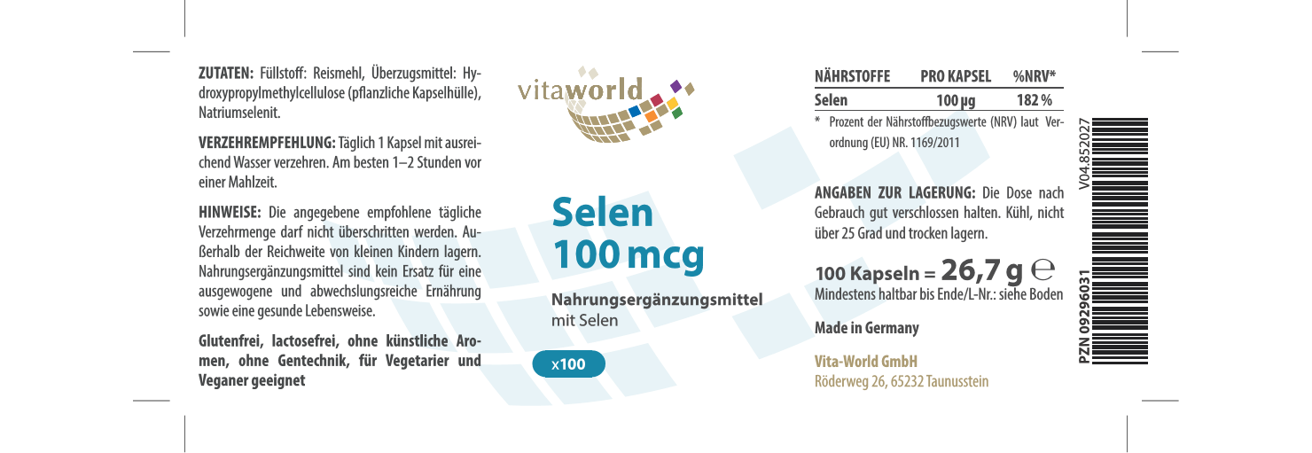 Selen 100 mcg (100 Kps)