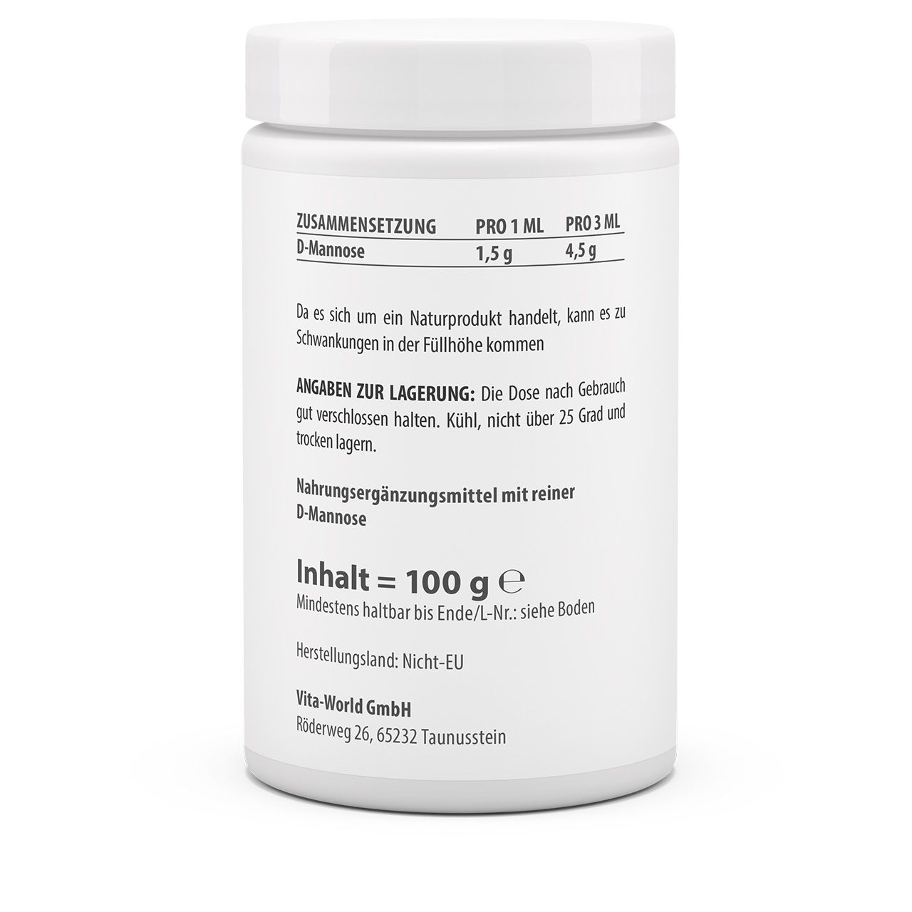 D-Mannose hochrein (100 g)