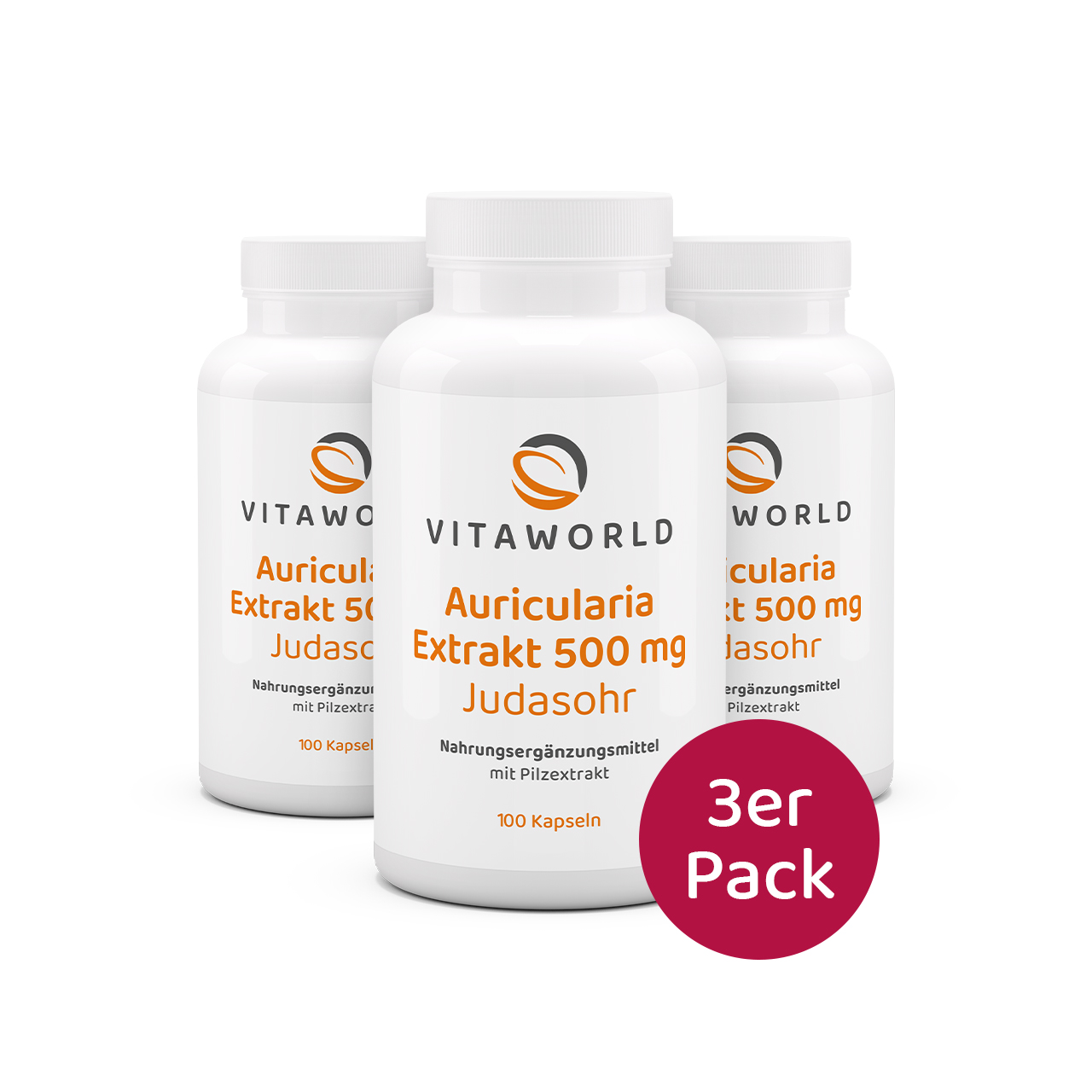 Auricularia Extrakt 500 mg 3er Pack (300 Kps)
