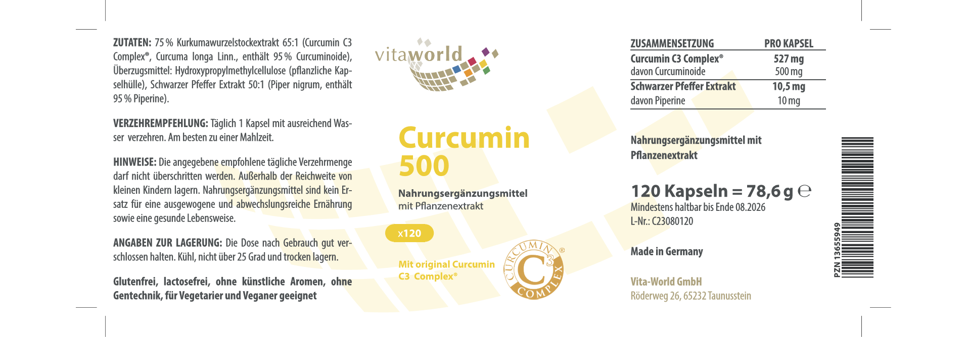 Curcumin 500 (120 Kps)