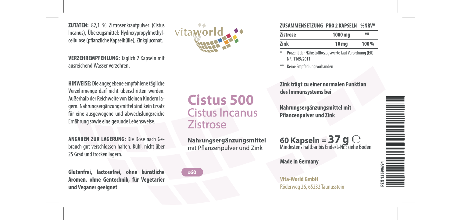 Cistus 500 (60 Kps)