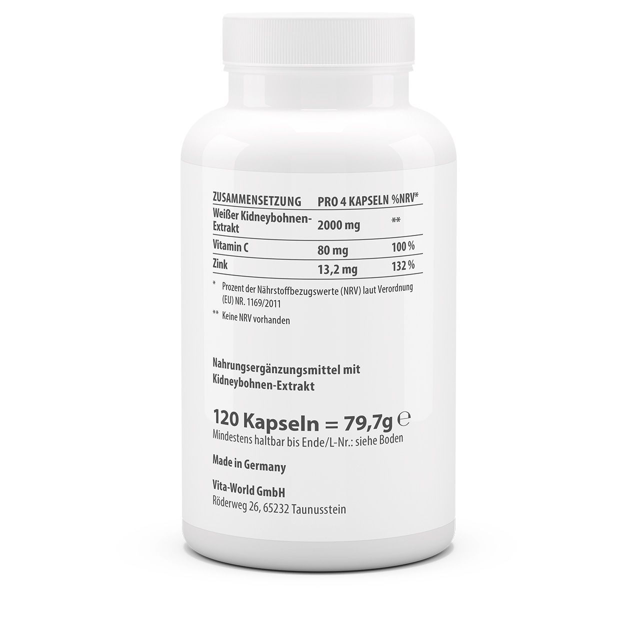 Kidney Bohnen Extrakt 500 mg (120 Kps)
