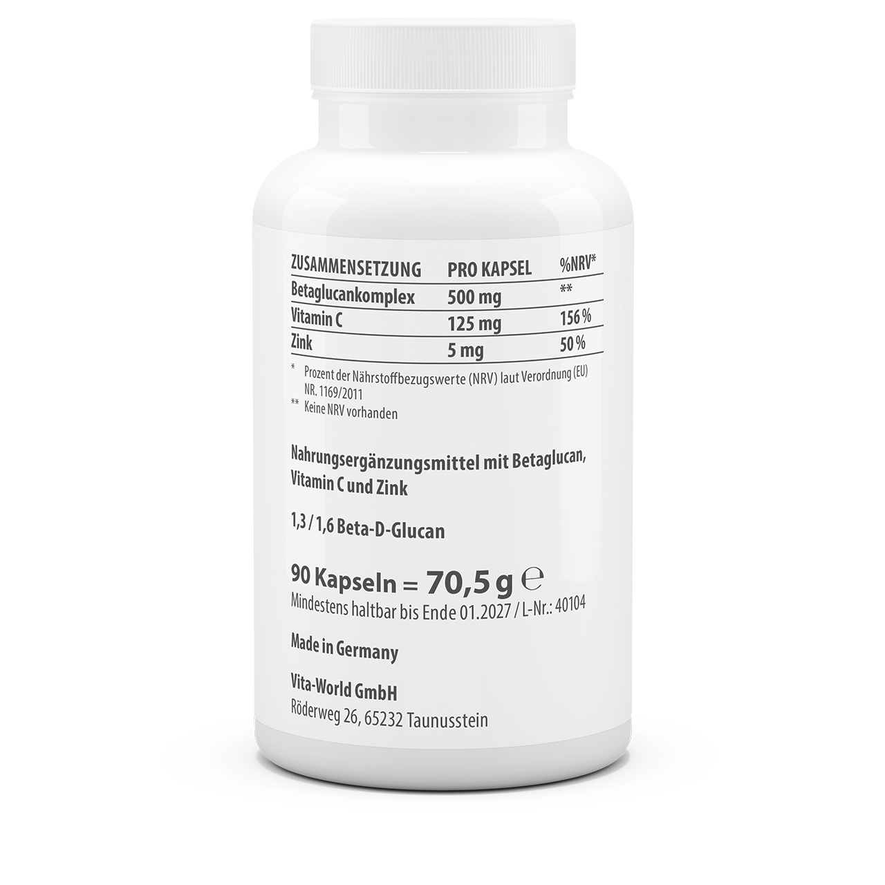 Betaglucan 500 3er Pack (270 Kps)