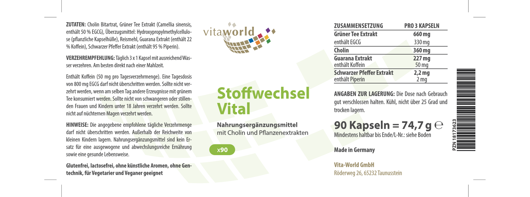 Stoffwechsel Vital (90 Kps)