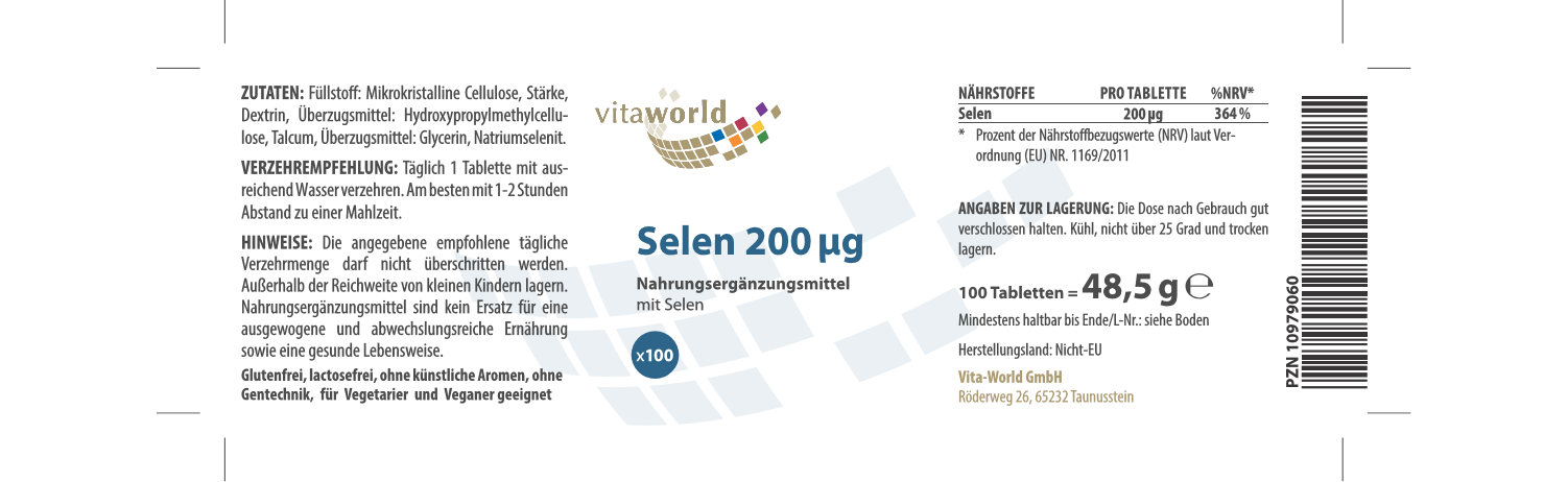 Selen 200 µg (100 Tbl)