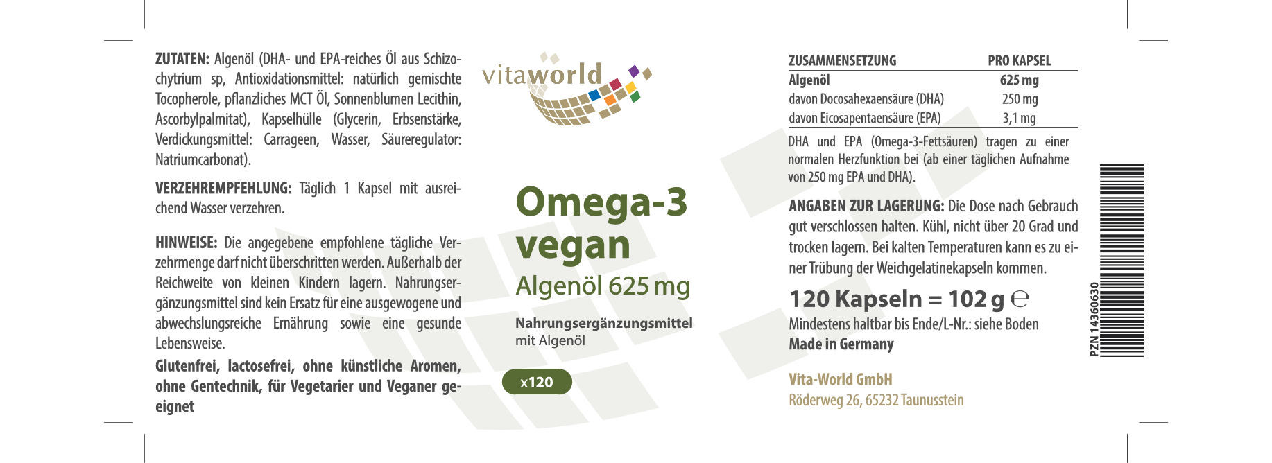Omega 3 vegan (120 Kps)