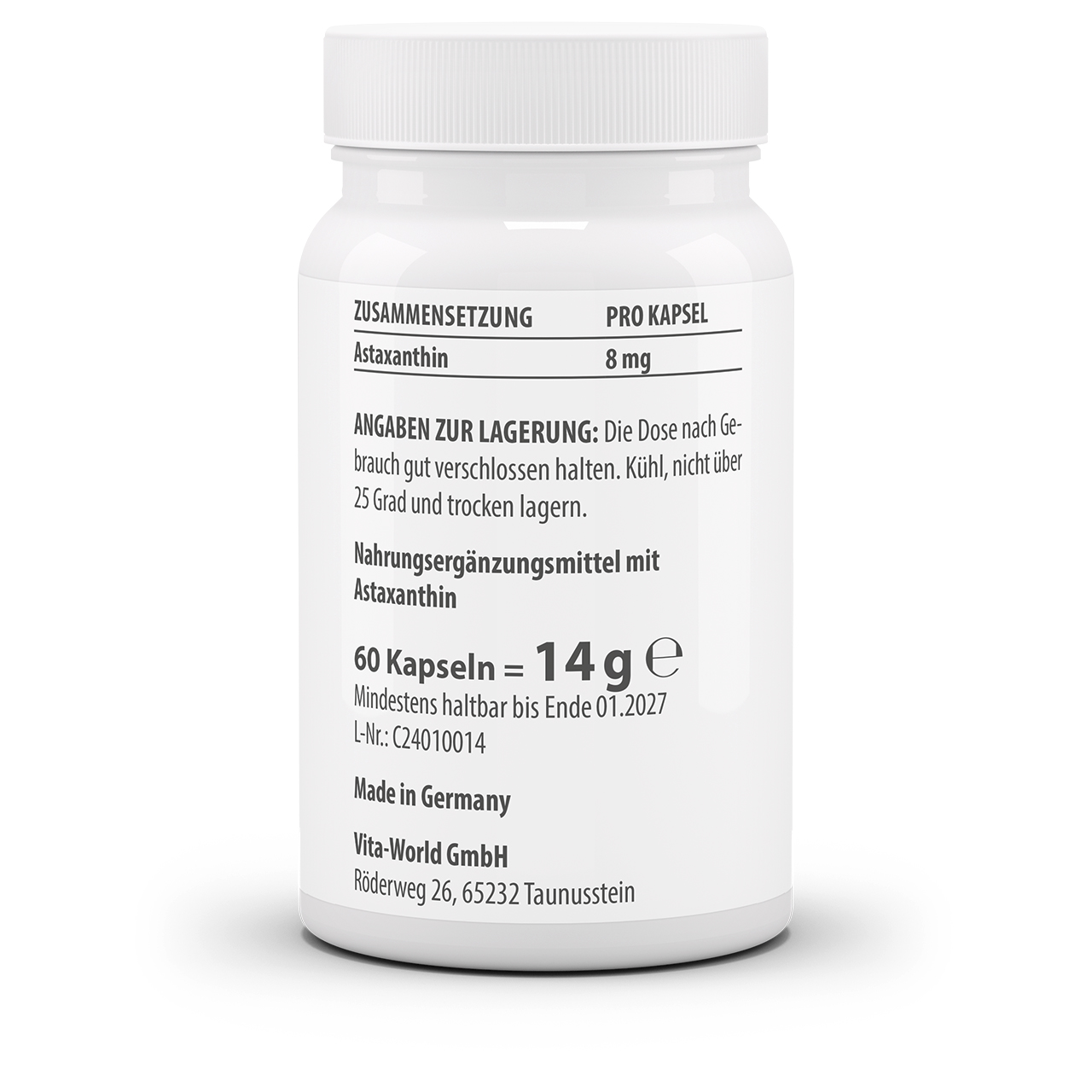 Astaxanthin Liquid 8 mg (60 Kps)