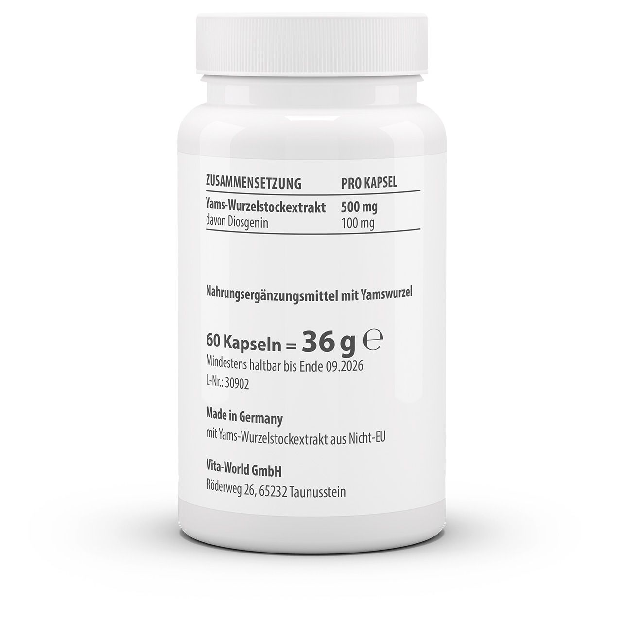 Yams 500 mg (60 Kps)