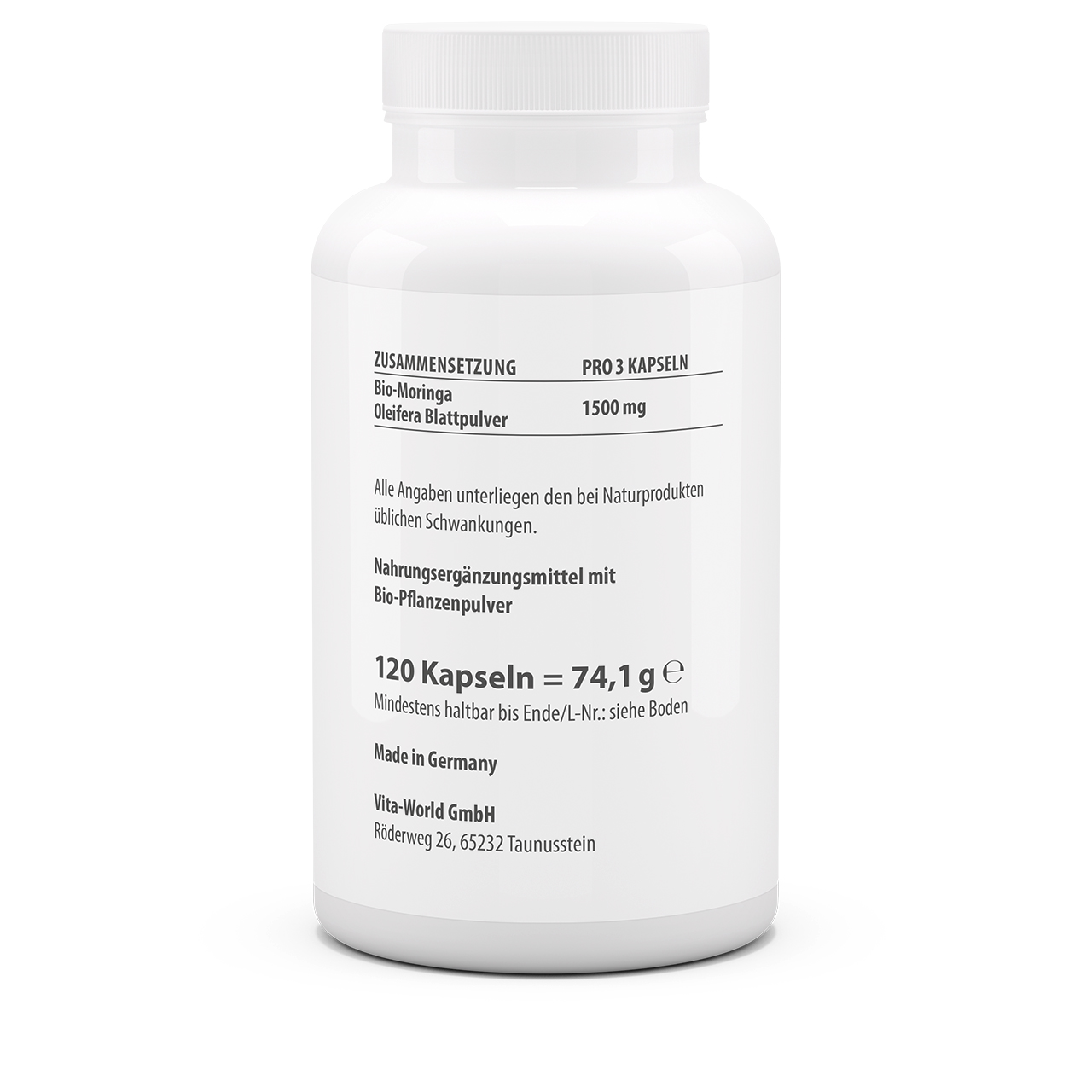 Moringa Oleifera 500 mg Bio (120 Kps)