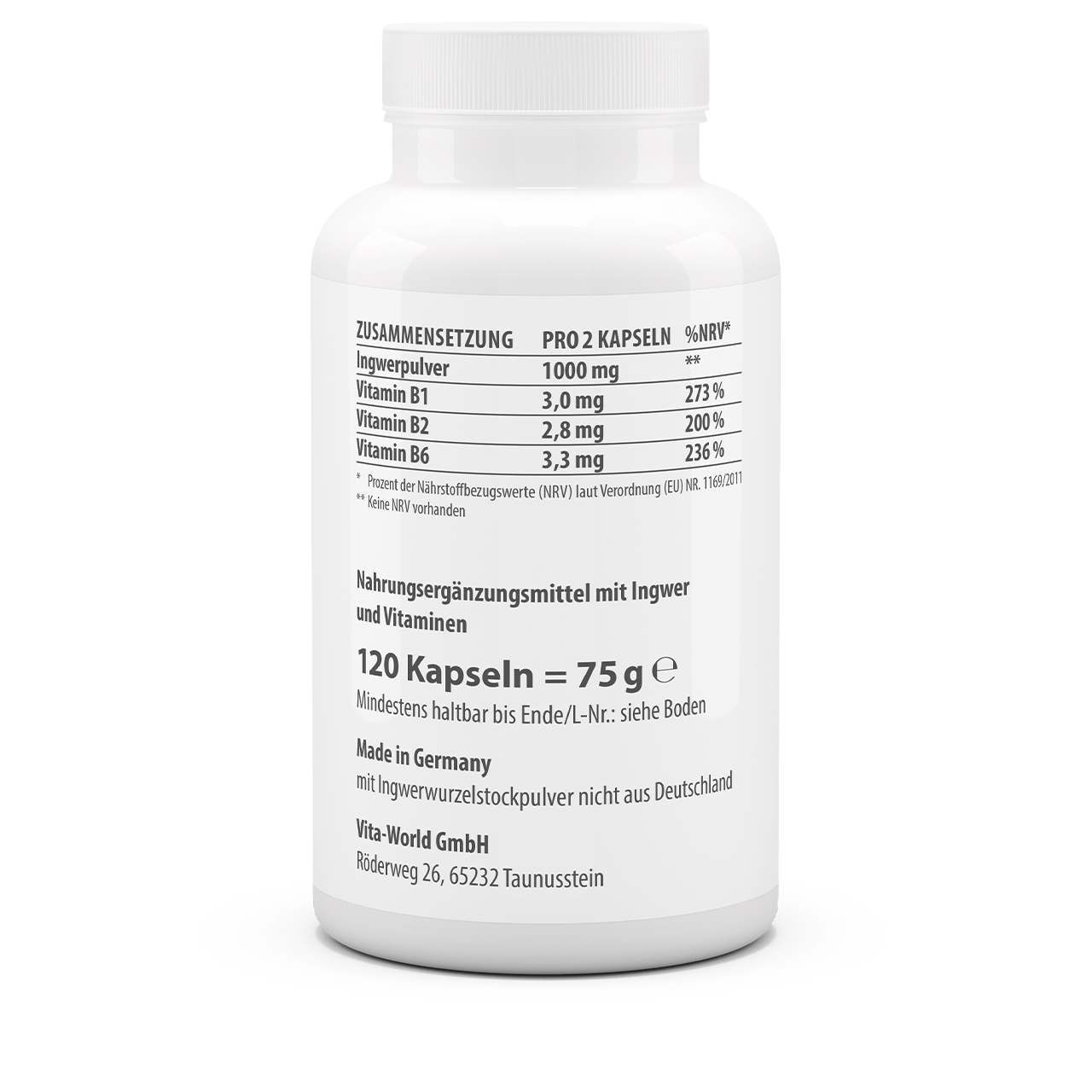 Ingwer 500 mg (120 Kps)