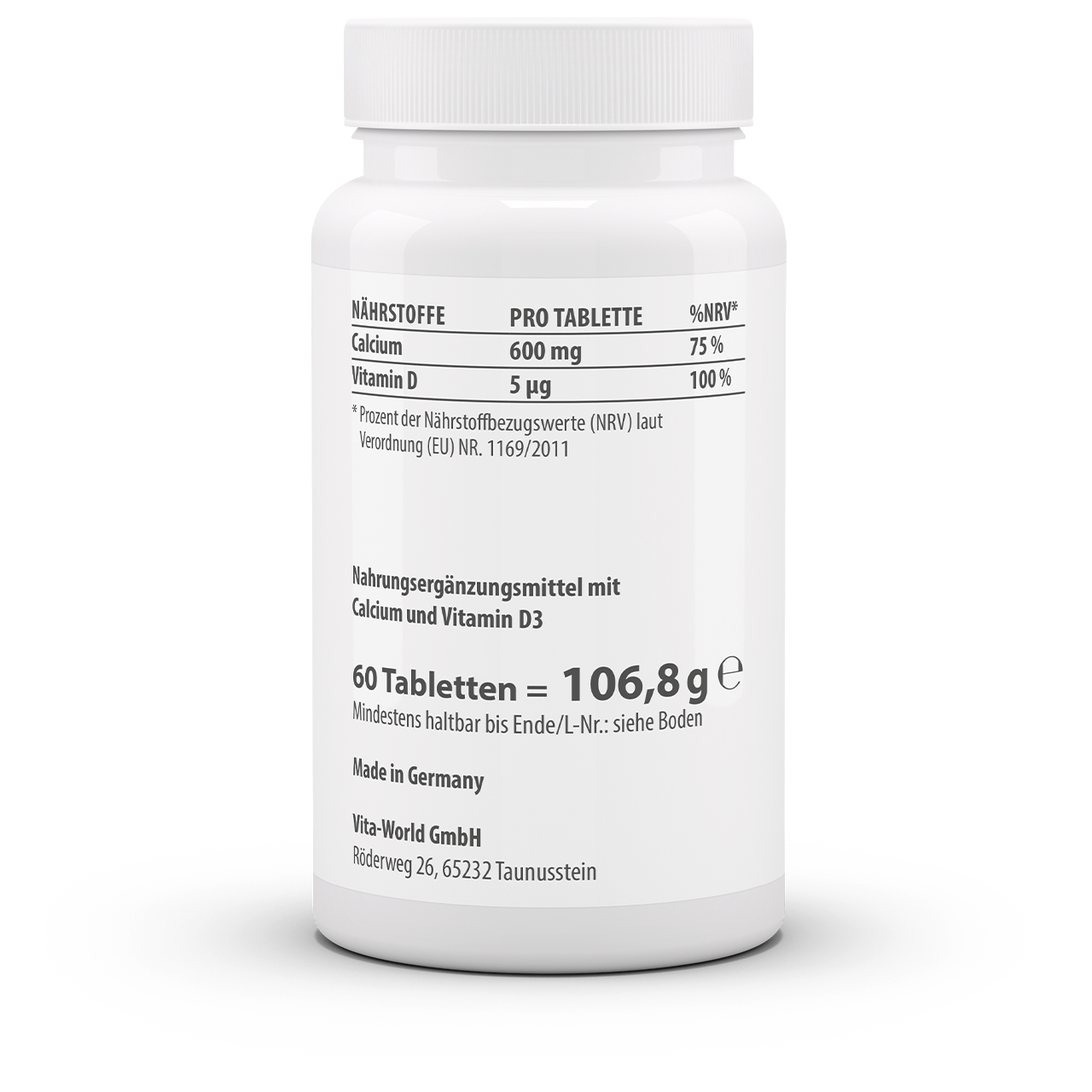 Calcium 600 plus Vitamin D3 (60 Tbl)
