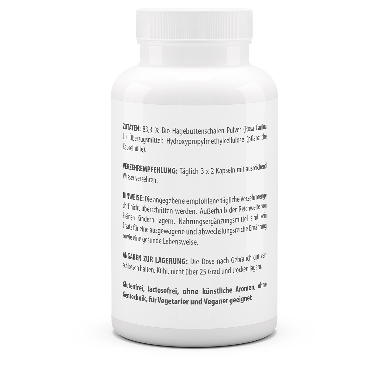 Hagebutte 600 mg Bio (120 Kps)